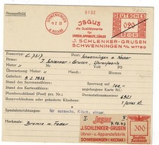 Schwenningen 1933 Uhr Isgus