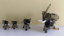 4 Glasfiguren Elefanten -