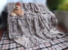 neue Felldecke Pelzdecke 215x200 cm Kaninchen Muster SCHNEE LEOPARD 3,2kg Rabbit