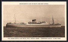 Ansichtskarte The Union-Castle Royal Mail Motor Vessel Capetown Castle 