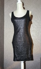 Esprit Kleid - Cocktailkleid mit Pailletten S/ M schwarz - Stretchkleid