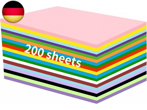 200 blätter tonpapier - blätter, bunt