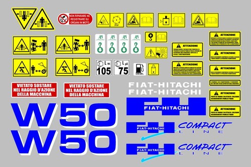 Fiat hitachi aufkleber - fiat-hitachi, 50