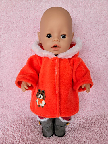 Puppenkleidung fleecejacke - puppenkleidung,