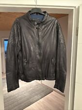 Gipsy Lederjacke XL Blau Schwarz Bikerjacke