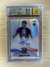 Hugo Ekitike Topps Chrome Paris Saint-Germain, On Card Auto /75, BGS 9.5