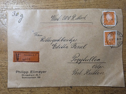 Wertbrief 1931 bankhaus - wertbrief,