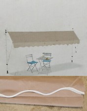 Relaxdays Klemmmarkise 400cm Markise Balkon Terrasse Sonnenschutz Beige /51