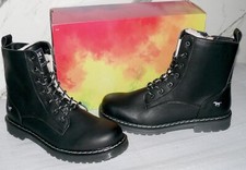 Mustang Denim ZIP Herbst Winter Schuhe Boots Stiefel Warm Futter 42 Schwarz D19