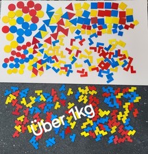 Mathe Schule Plättchen 344tlg. Lernspielzeug Kunststoff bunt Geometrie