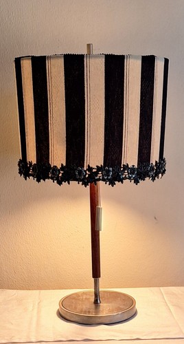 Tischlampe 60er metallfuß - tischlampe,