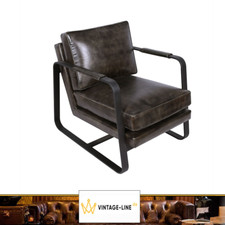 Ledersessel Kansas antik grün