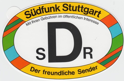 Radio sticker sdr südfunk - sdr,