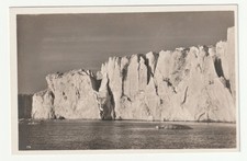 Fotopostkarte Spitzbergen 1932, rückseitig u.a. Nordkap-Stempel