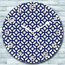 Glas Wanduhr fi 30 Porzellan