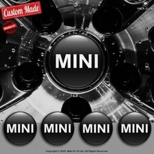 MINI Cooper Aufkleber Set aus 4 Stück 3D-Gel-Silikon Radnabenkappen Nabendeckel