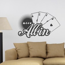 Wandtattoo spruch all in - spruch, "all