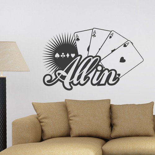 Wandtattoo spruch all in - wandtattoo, "all