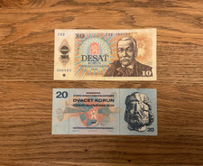10 Korun und 20 Kronen