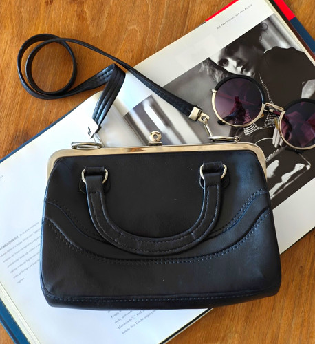 Vintage echtleder handtasche - vintage,