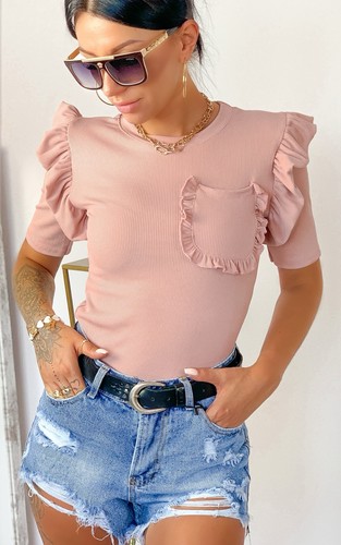 Damen bluse oberteil rosa - damen,