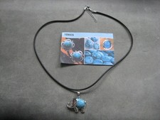 Edelsteinkette - Türkis - Elefant  Stein für Aufmunterung/Reisestein