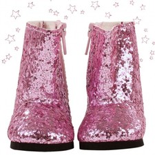   Puppenkleidung Götz Stiefel M/XL rosa glitzer pink 42-50 cm  3402537