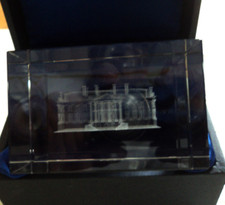 Glasquader gelasert DAS WEISSE HAUS  USA mit Schatule