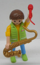 Saxophon Spieler + Mikrofon +