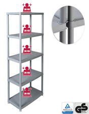 Kunststoffregal Haushaltsregal Kellerregal Regal Steckregal 71x38x170 in Grau