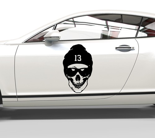 Aufkleber totenkopf mit - aufkleber,