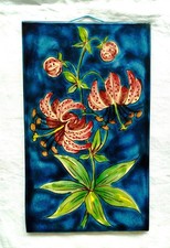 Hindelanger Keramik Platte Keramikplatte Blume