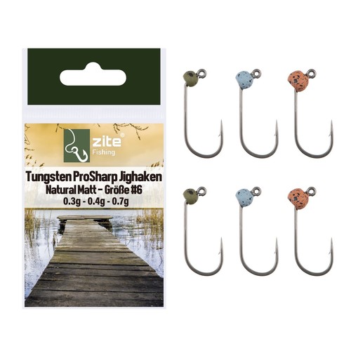 Tungsten prosharp jighaken - tungsten, gr
