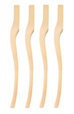 4x Tischbeine Buche 73 cm klar