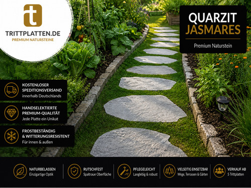 Quarzit jasmares trittplatten - quarzit,