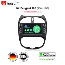 DAB+ CarPlay 7" Für PEUGEOT 206 206CC 206SW 2001-2016 Android 13 Autoradio 32GB