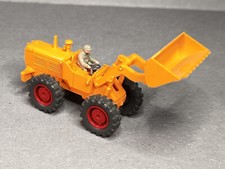 Wiking Radlader Schaufellader Hanomag gelborange Halterung verstärkt 1966-74 TOP
