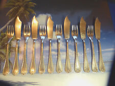 WELLNER  Fischbesteck - Mod. 286 - Silb. 90 - 6 Pers. - Jugendstil