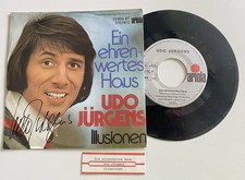 Udo Jürgens Ein  ehrenwertes Haus, ￼ Single mit Originalunterschrift