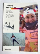original signierte Autogrammkarte Olympia Biathlon Jeanne Richard