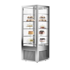 GGM Gastro Panoramavitrine - 440 Liter - 670mm - 5 Ablagen - Silber