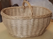 Einkaufskorb/  Autokorb Weide hell, 48 x 33 x 24, mit Flachhenkel