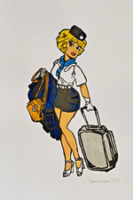 Unikat Comic Gemälde Natascha