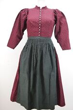 Dirndl 80er Vintage rot halbarm Puffärmel Handarbeit Winterdirndl Schürze Gr.36