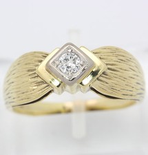 Solitär ring in 14 kt - ♦♦,