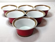 ROSENTHAL VERSACE MEDUSA RED 6 DESSERT-KOMPOTT  SCHALEN 1. WAHL