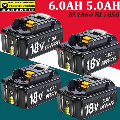 Für makita akku 18v - 4x, 6.0ah