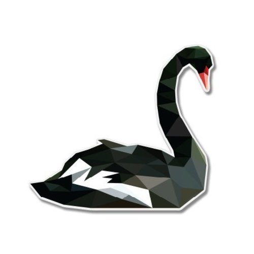 Autoaufkleber schwarzer schwan - schwarzer,