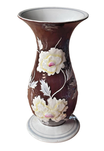 Tolle vase mit blumenrelief - vase,