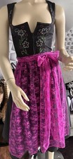 Damen Dirndl Loden Frey Schwarz Pink Mit Art Petticoat U. Bluse Schwarz